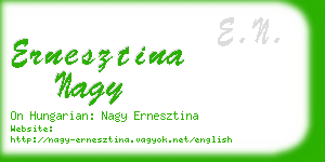 ernesztina nagy business card